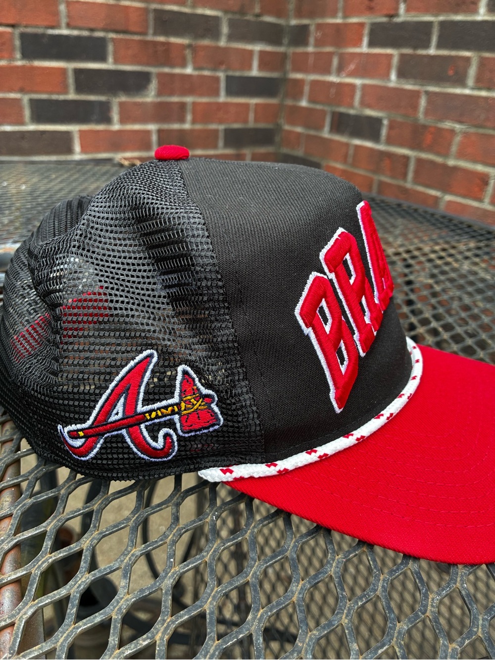 NEW Atlanta Braves Rope Trucker Hat from New Era embroidered SnapBack